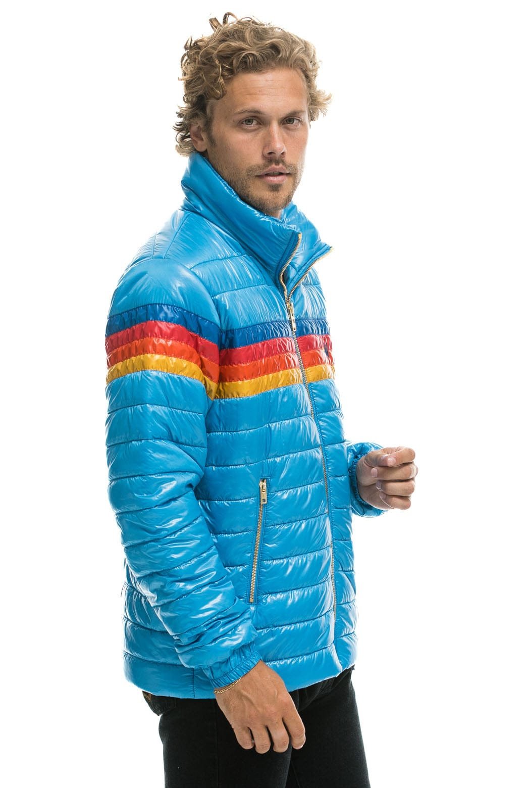 Alternative view of 4 STRIPE TRAVELER JACKET - OCEAN GLOSSY