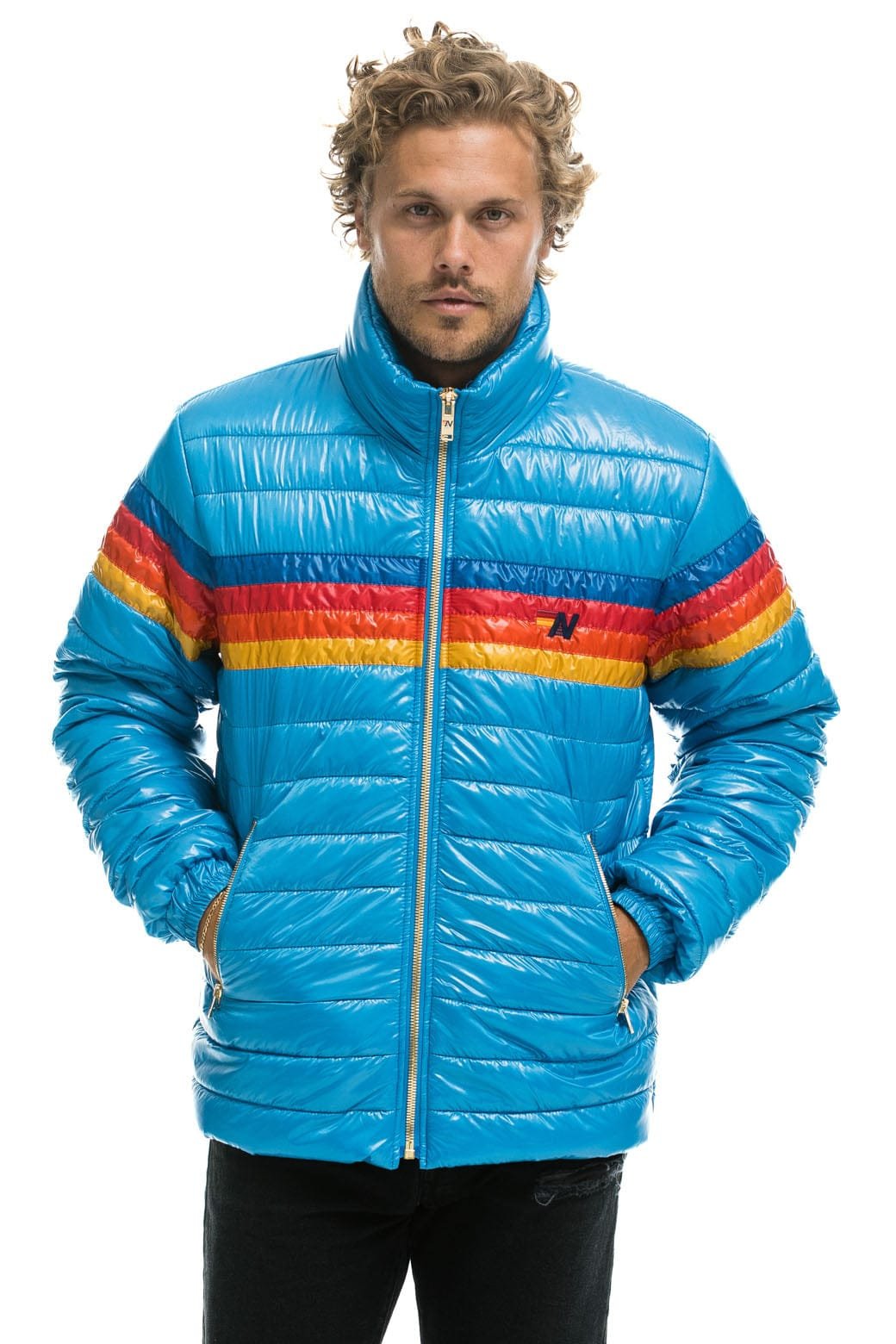 4 STRIPE TRAVELER JACKET - OCEAN GLOSSY - 图片 4