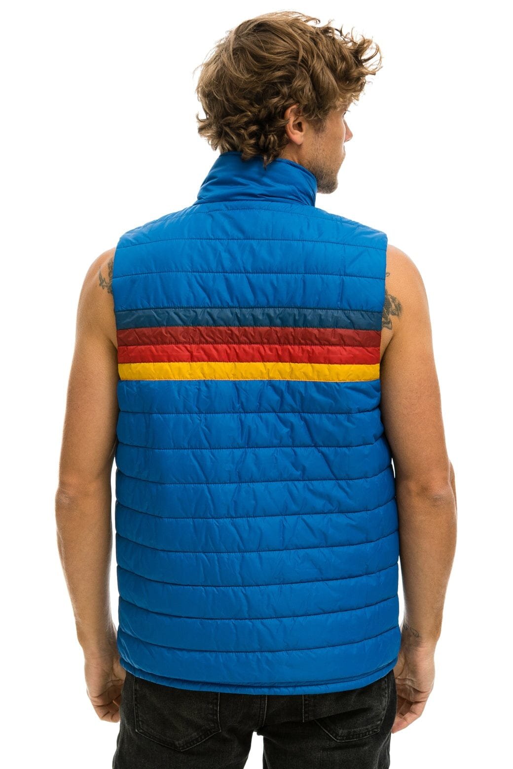 MEN'S 4 STRIPE VEST - SNORKEL BLUE - 图片 3
