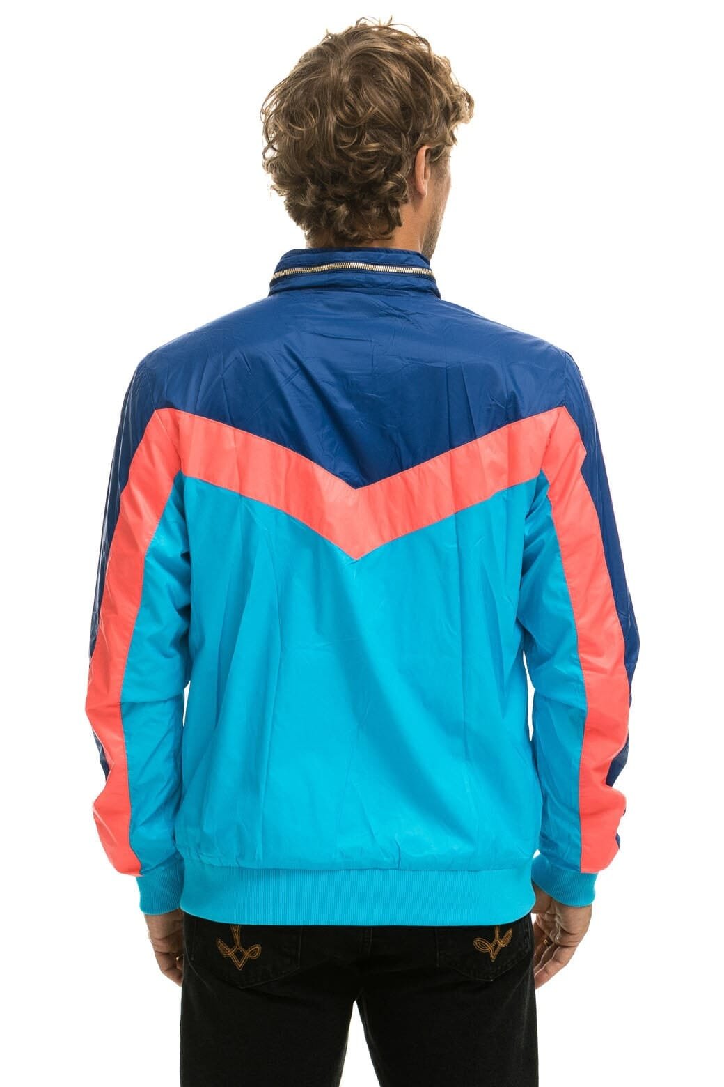 MEN'S WINDBREAKER JACKET- NEON BLUE - Image 5