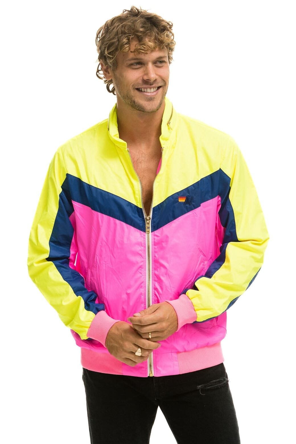 MEN'S WINDBREAKER JACKET - NEON PINK - 图片 6