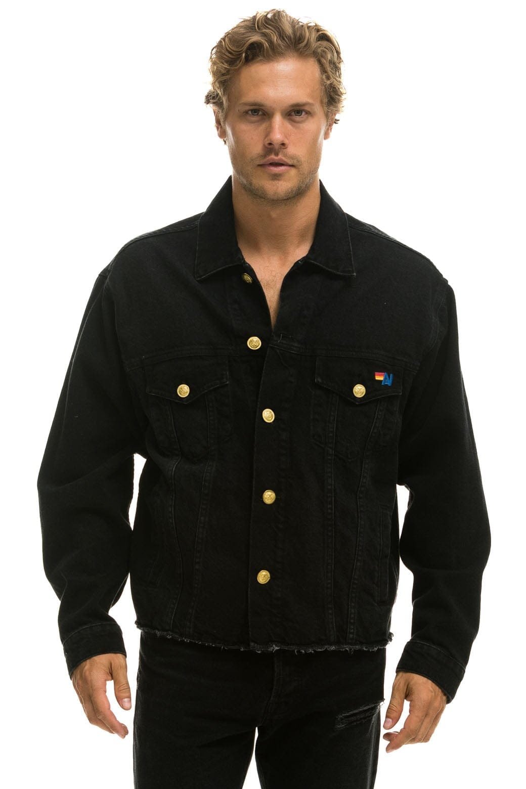 NEED FOR SPEED OVERSIZED CROP DENIM JACKET - VINTAGE BLACK - 图片 10
