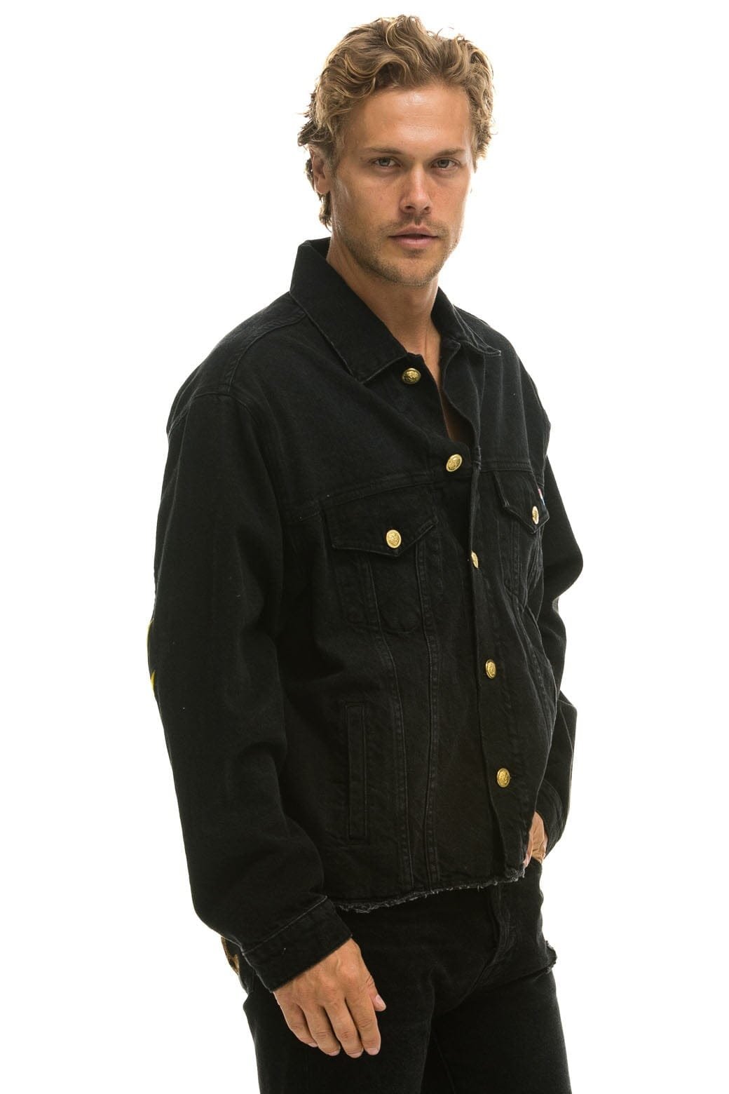 NEED FOR SPEED OVERSIZED CROP DENIM JACKET - VINTAGE BLACK - 图片 6