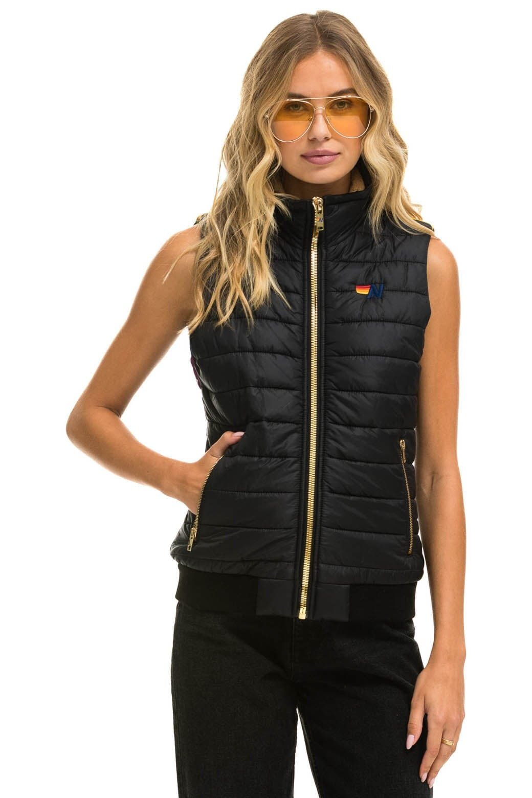 Alternative view of SUNBURST VEST - BLACK