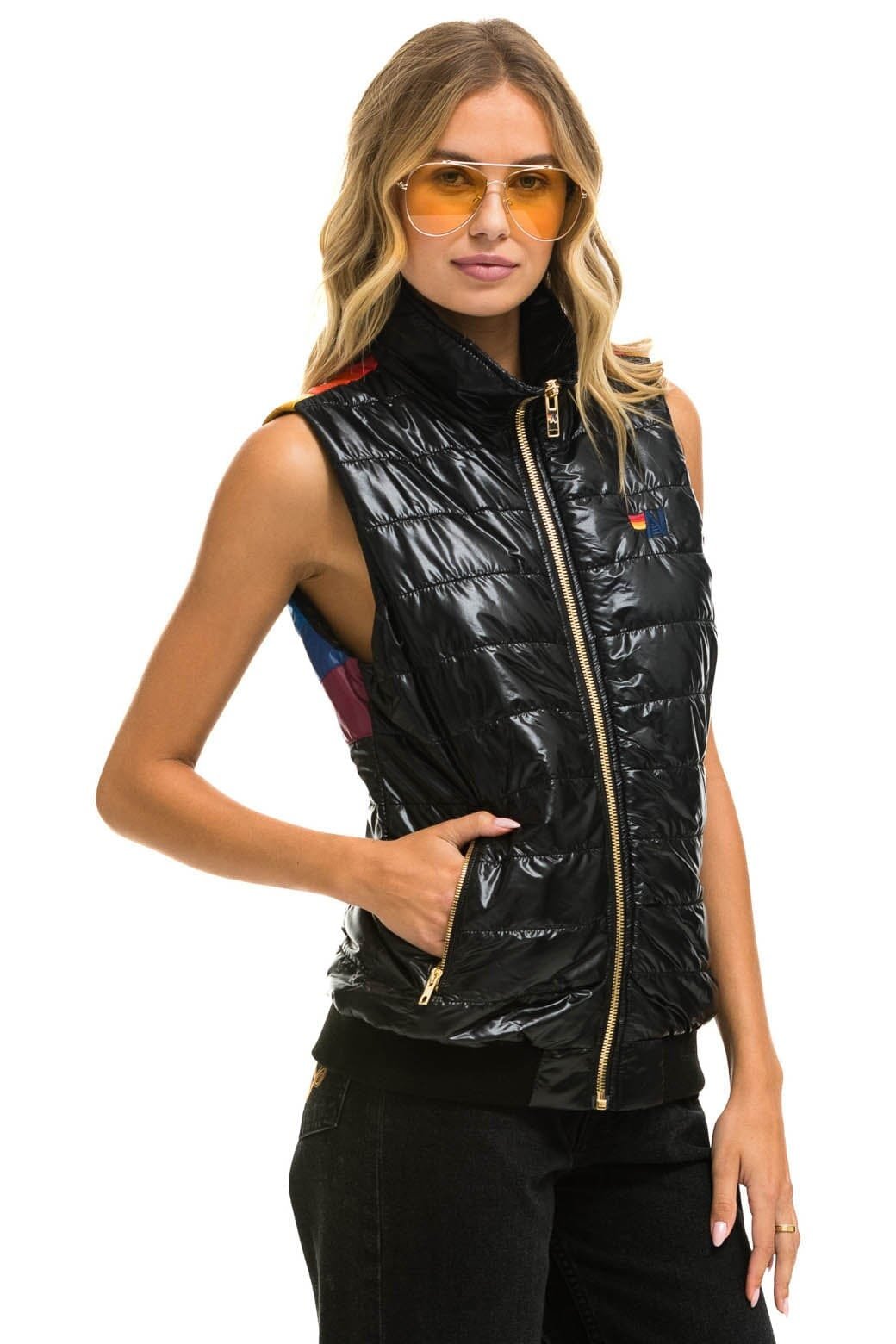 Alternative view of SUNBURST VEST - GLOSSY BLACK