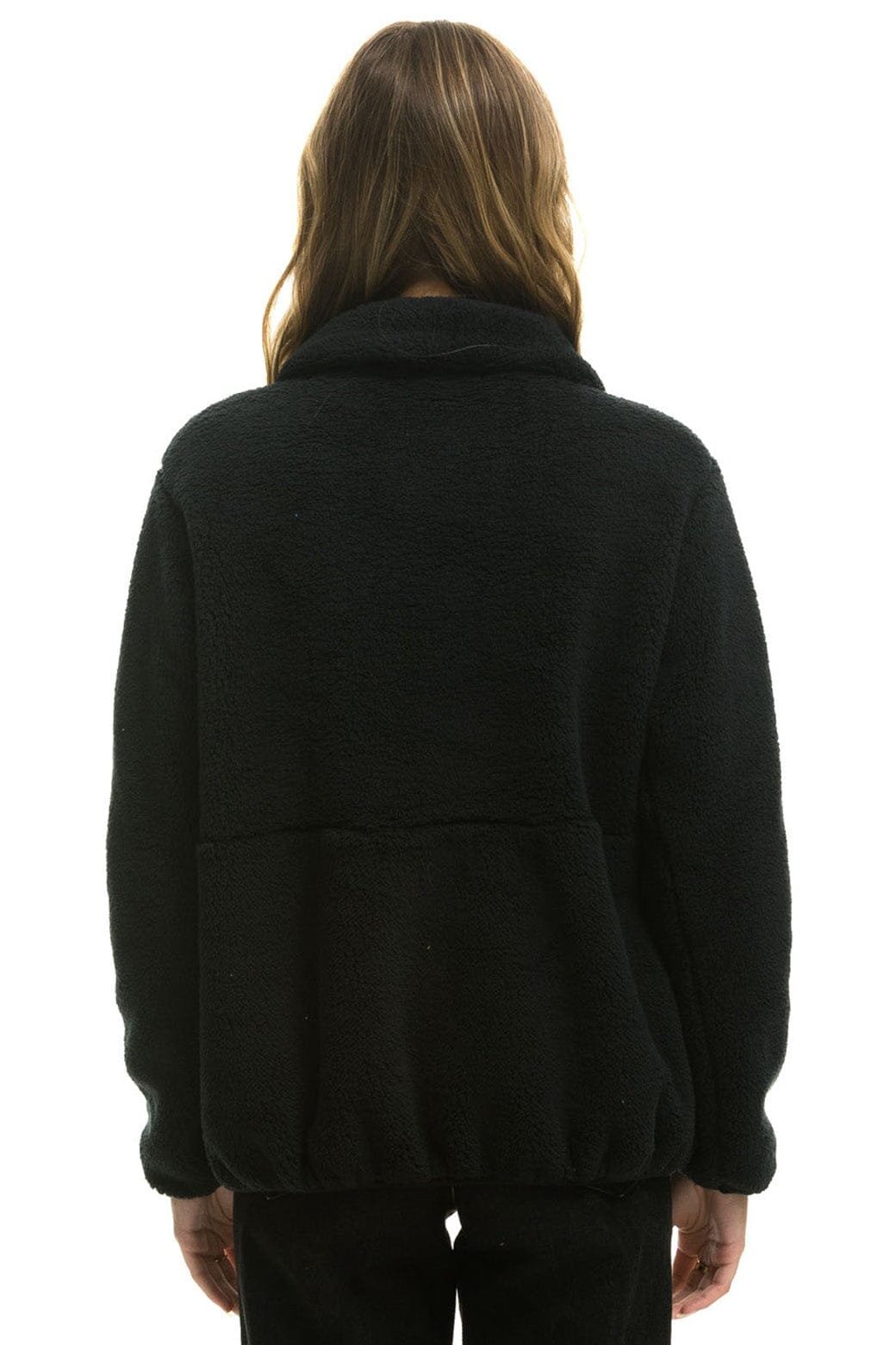 Alternative view of TEDDY APRES HALF ZIP JACKET - BLACK
