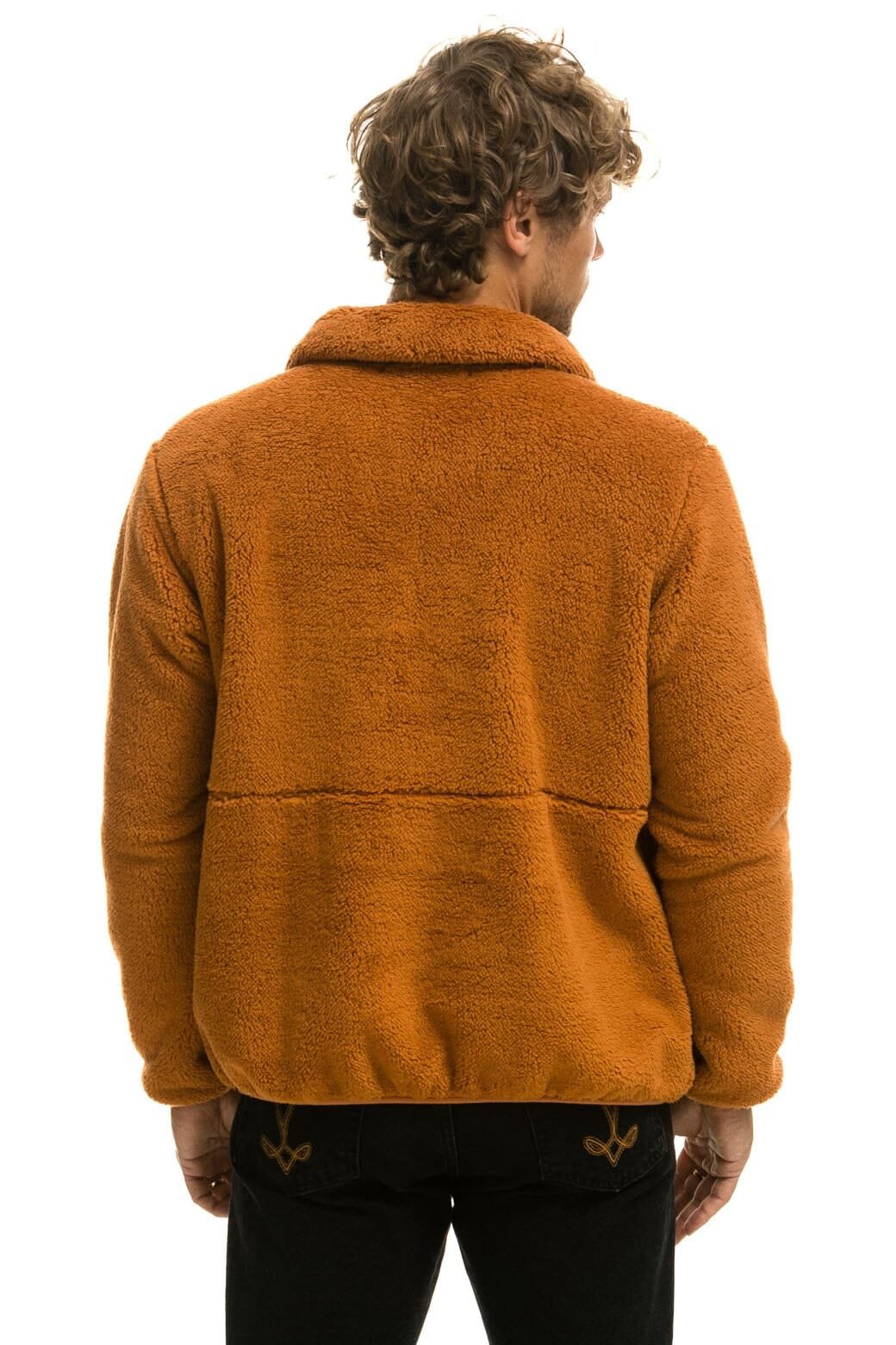 TEDDY UNISEX HALF ZIP JACKET - WHISKEY - 图片 10