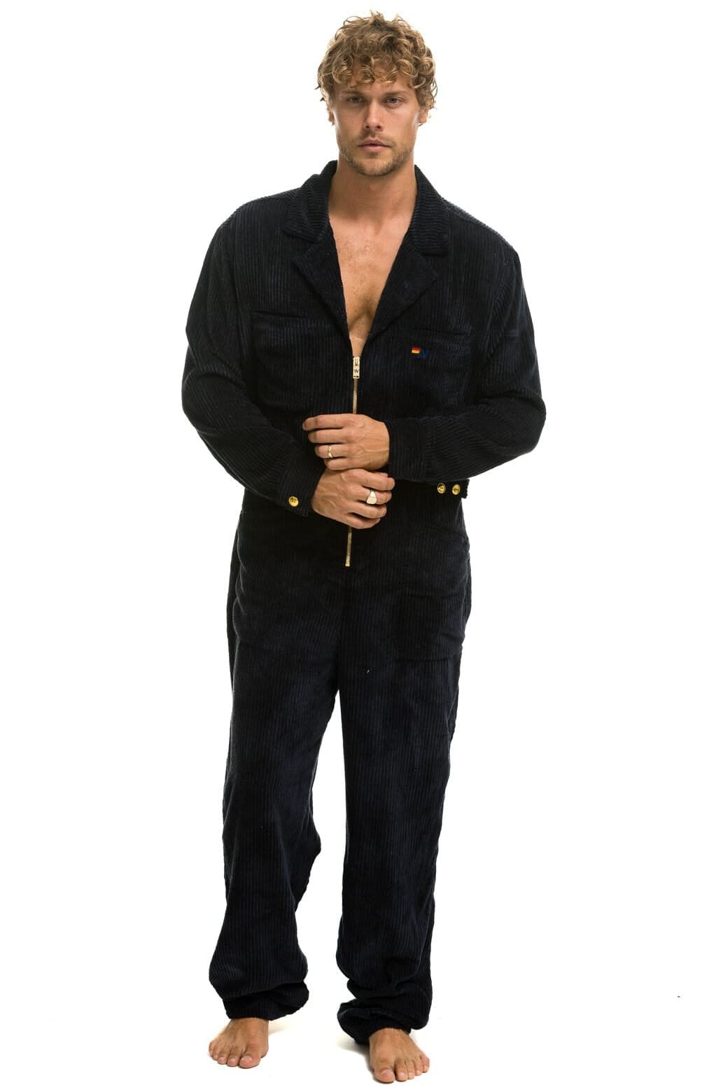 UNISEX CORDUROY FLIGHT SUIT - NAVY - Image 4