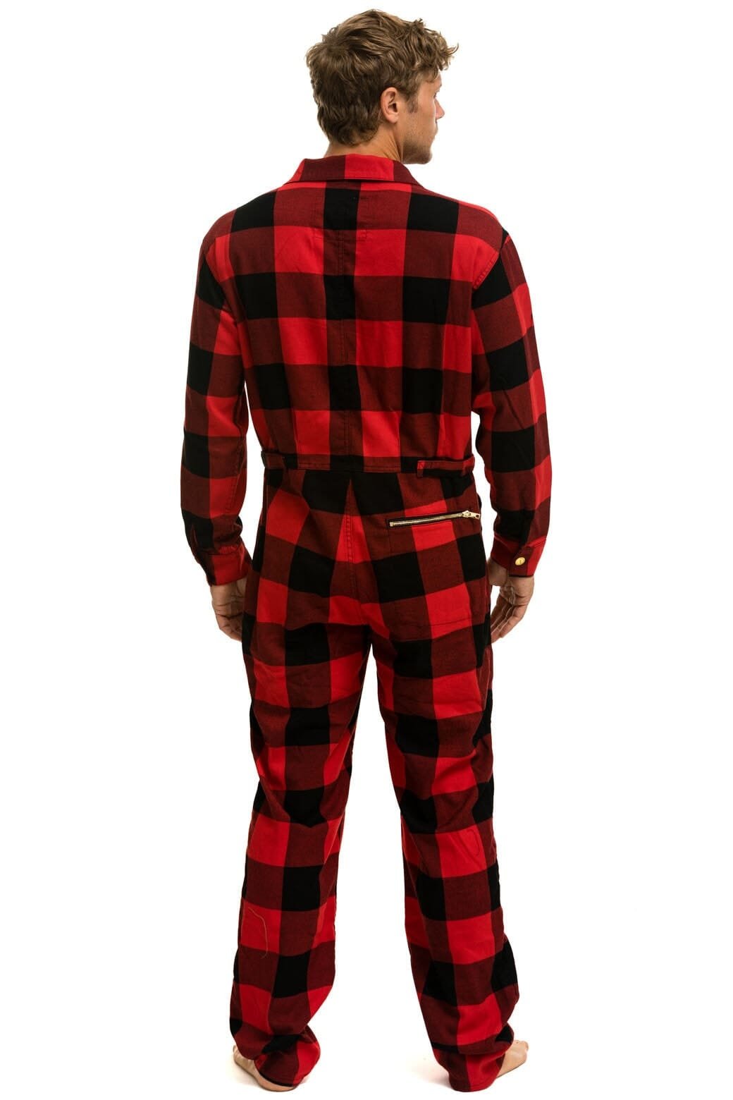 UNISEX PLAID FLIGHT SUIT - BUFFALO PLAID - 图片 8
