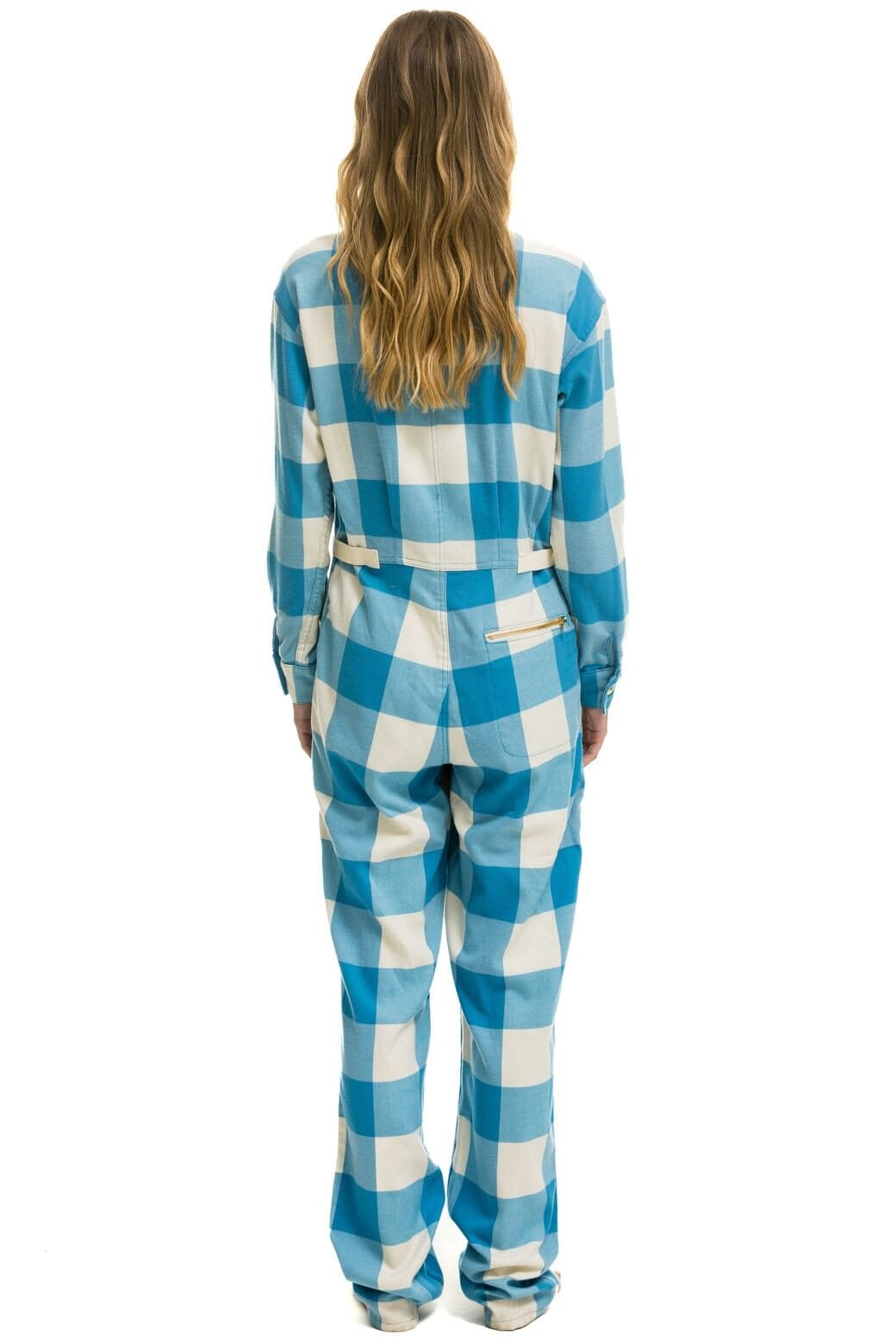 UNISEX PLAID FLIGHT SUIT - SKY PLAID - 图片 8