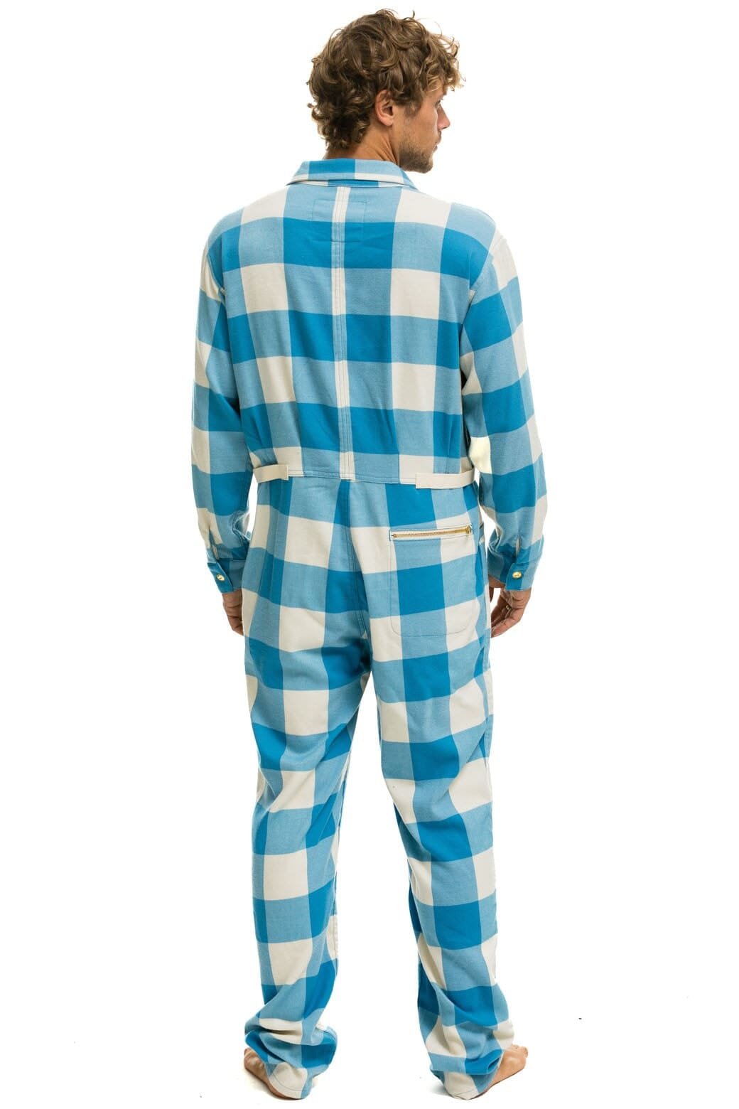 UNISEX PLAID FLIGHT SUIT - SKY PLAID - 图片 7