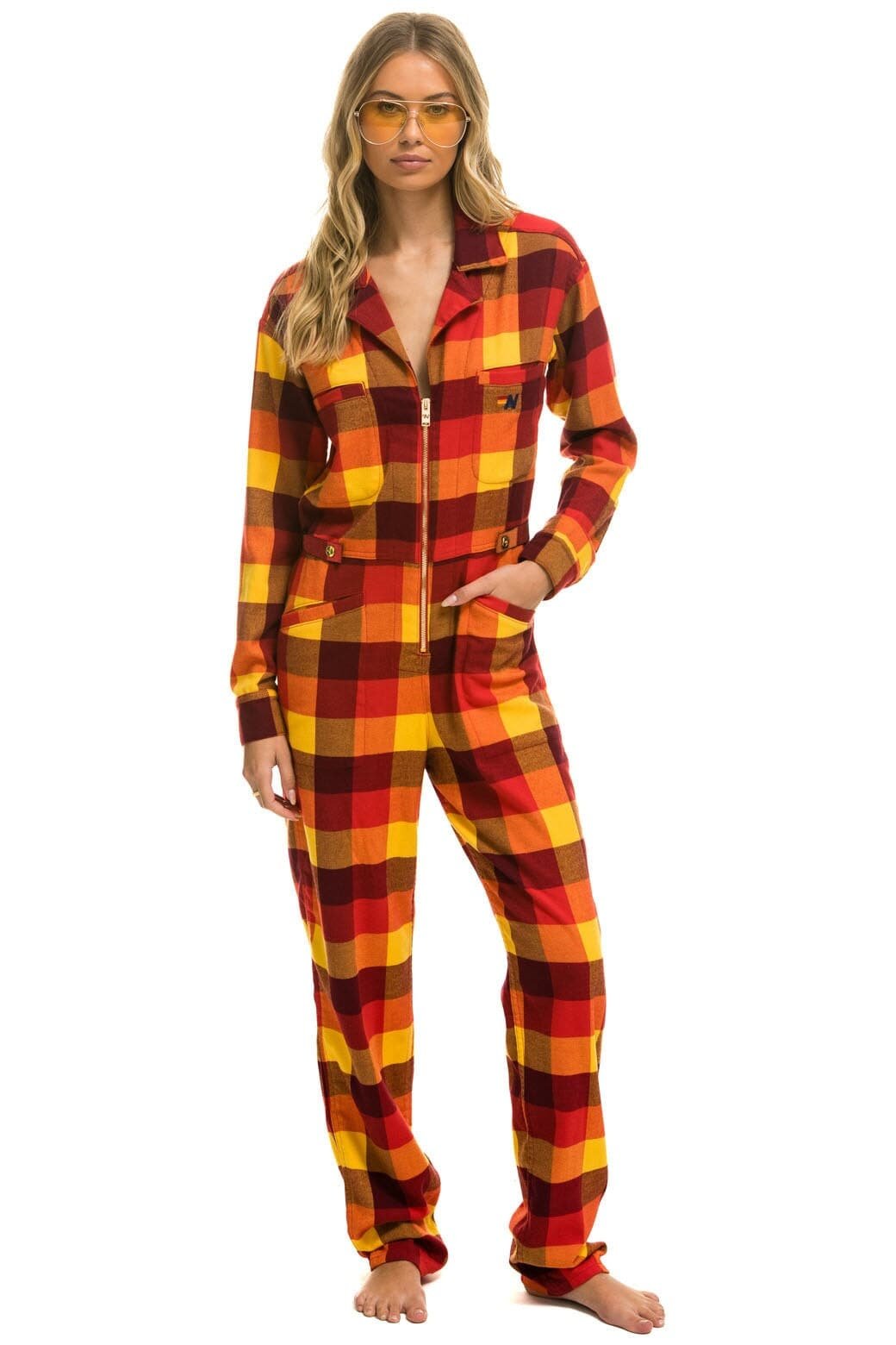 UNISEX PLAID FLIGHT SUIT - SURFY PLAID - 图片 8