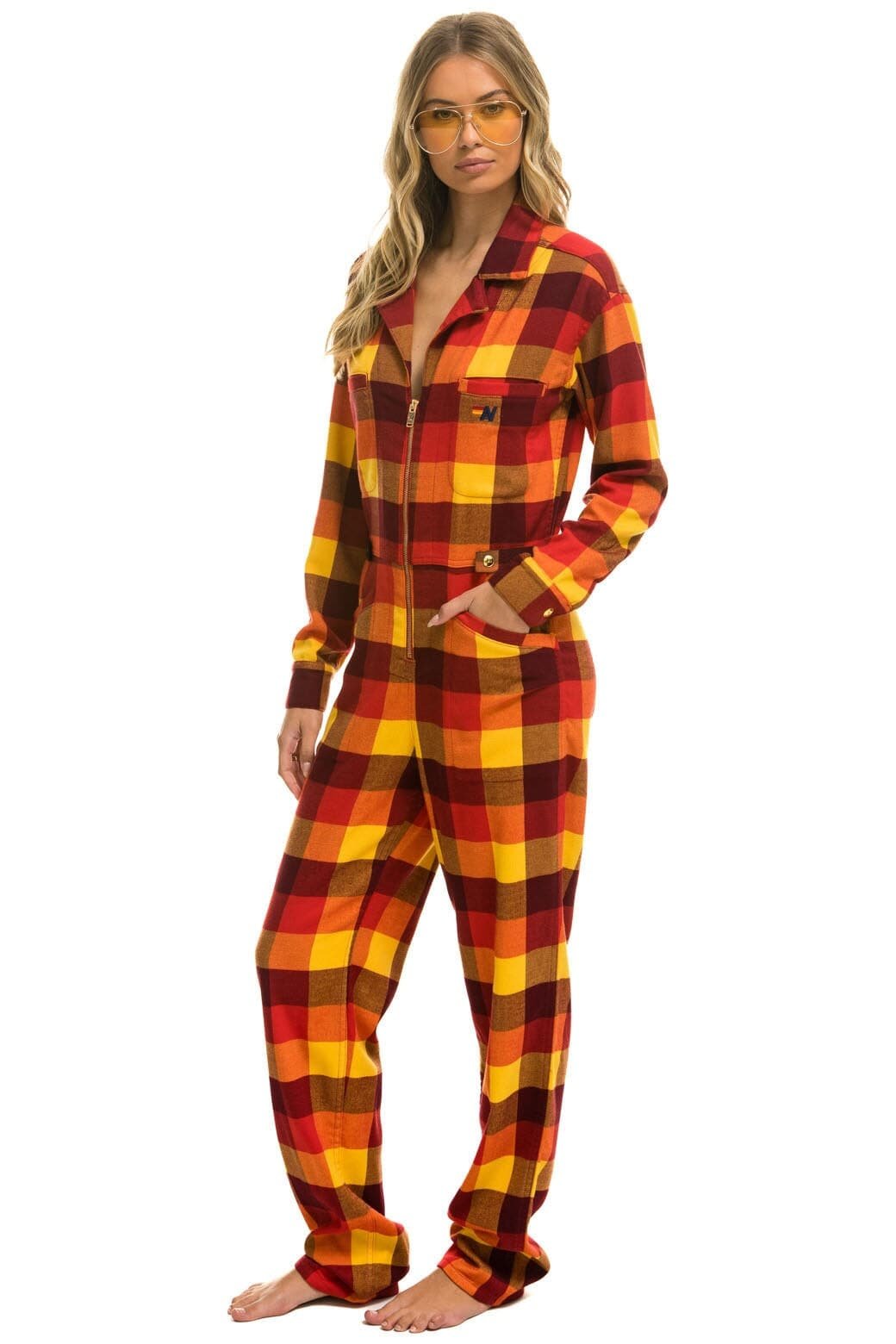 UNISEX PLAID FLIGHT SUIT - SURFY PLAID - 图片 5
