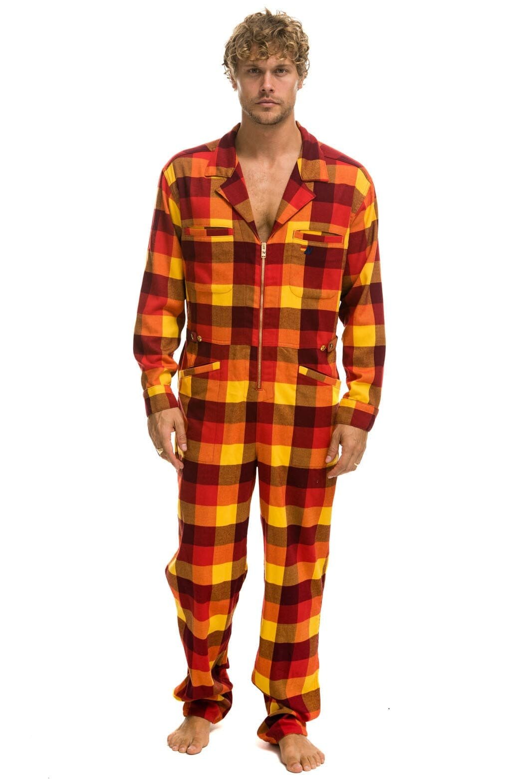 Alternative view of UNISEX PLAID FLIGHT SUIT - SURFY PLAID