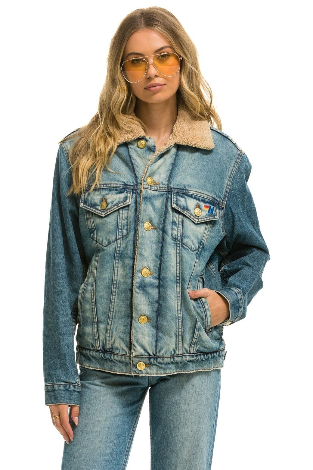 CALI LOVER RANCH SHERPA DENIM JACKET - VINTAGE - 图片 3