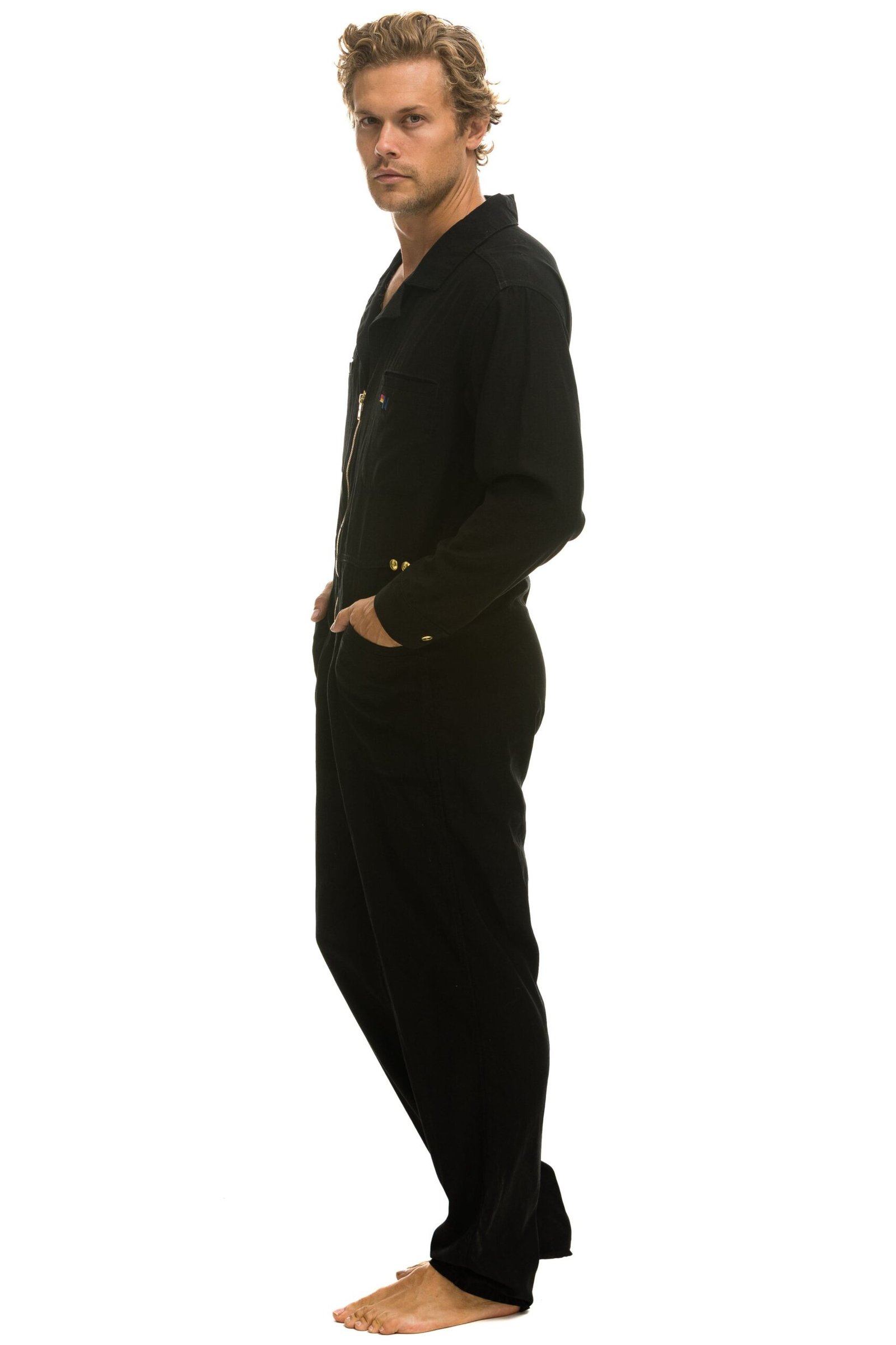 UNISEX TWILL FLIGHT SUIT - BLACK - 图片 6