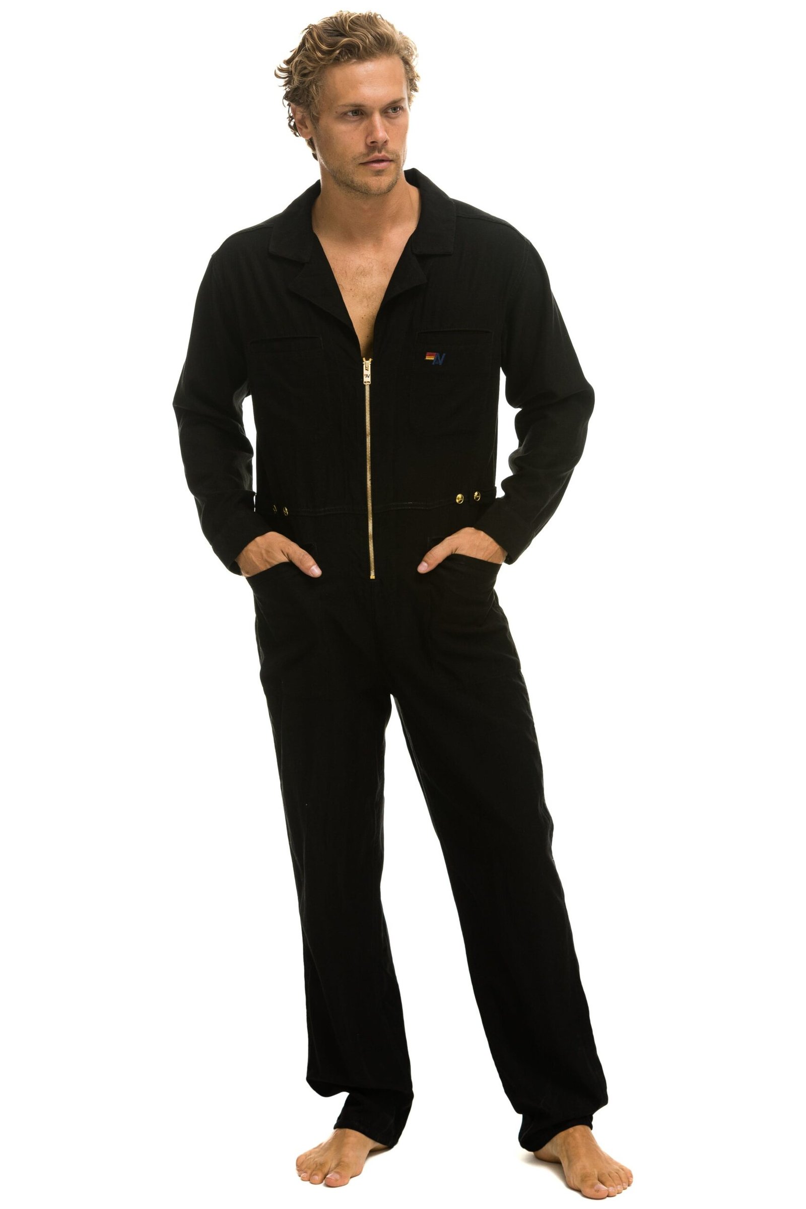 UNISEX TWILL FLIGHT SUIT - BLACK - 图片 4