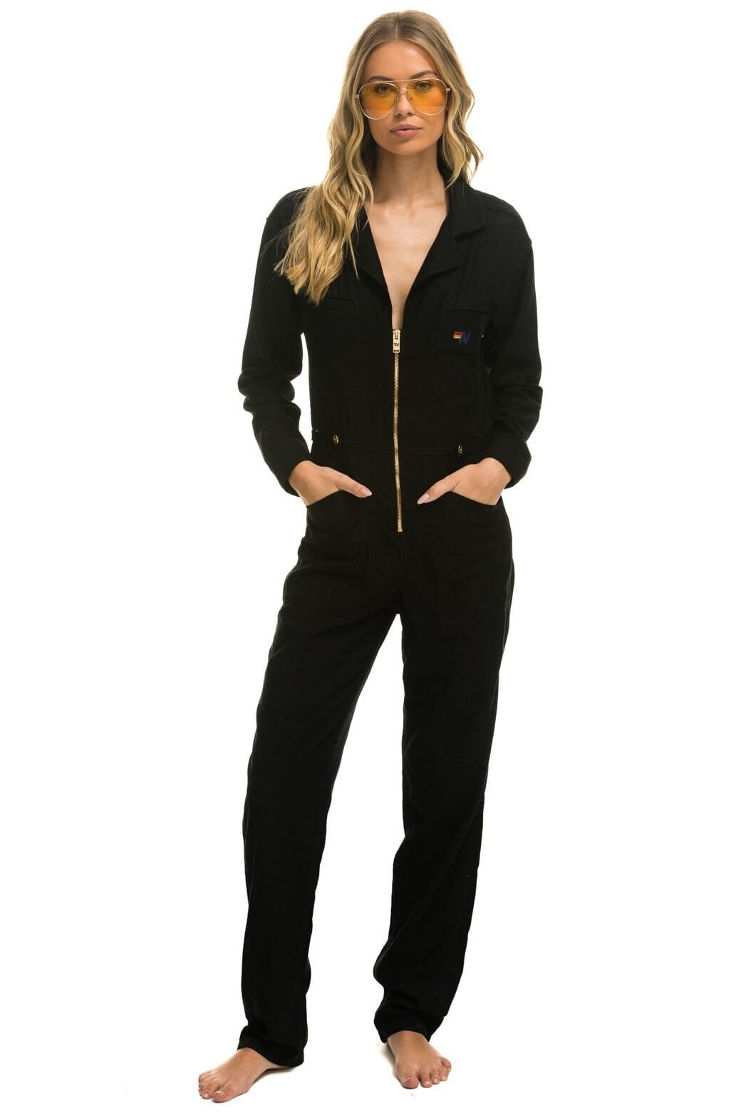 UNISEX TWILL FLIGHT SUIT - BLACK - 图片 3