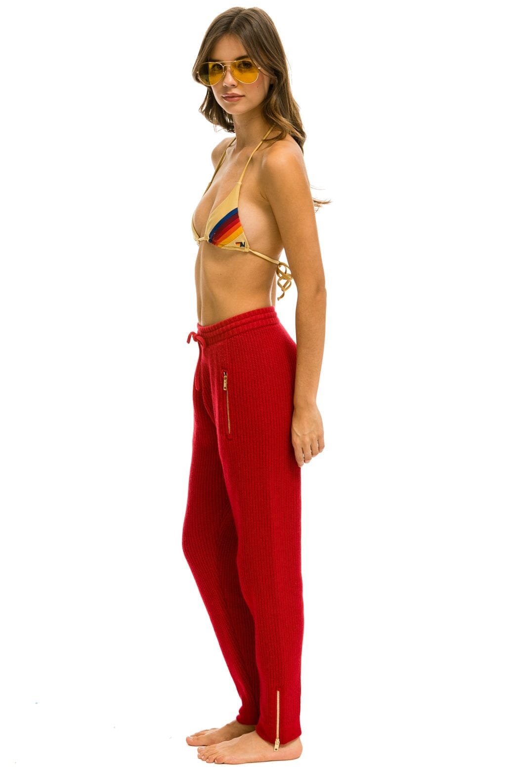 Alternative view of VINTAGE CABIN CASHMERE SWEATER PANT	- CHERRY