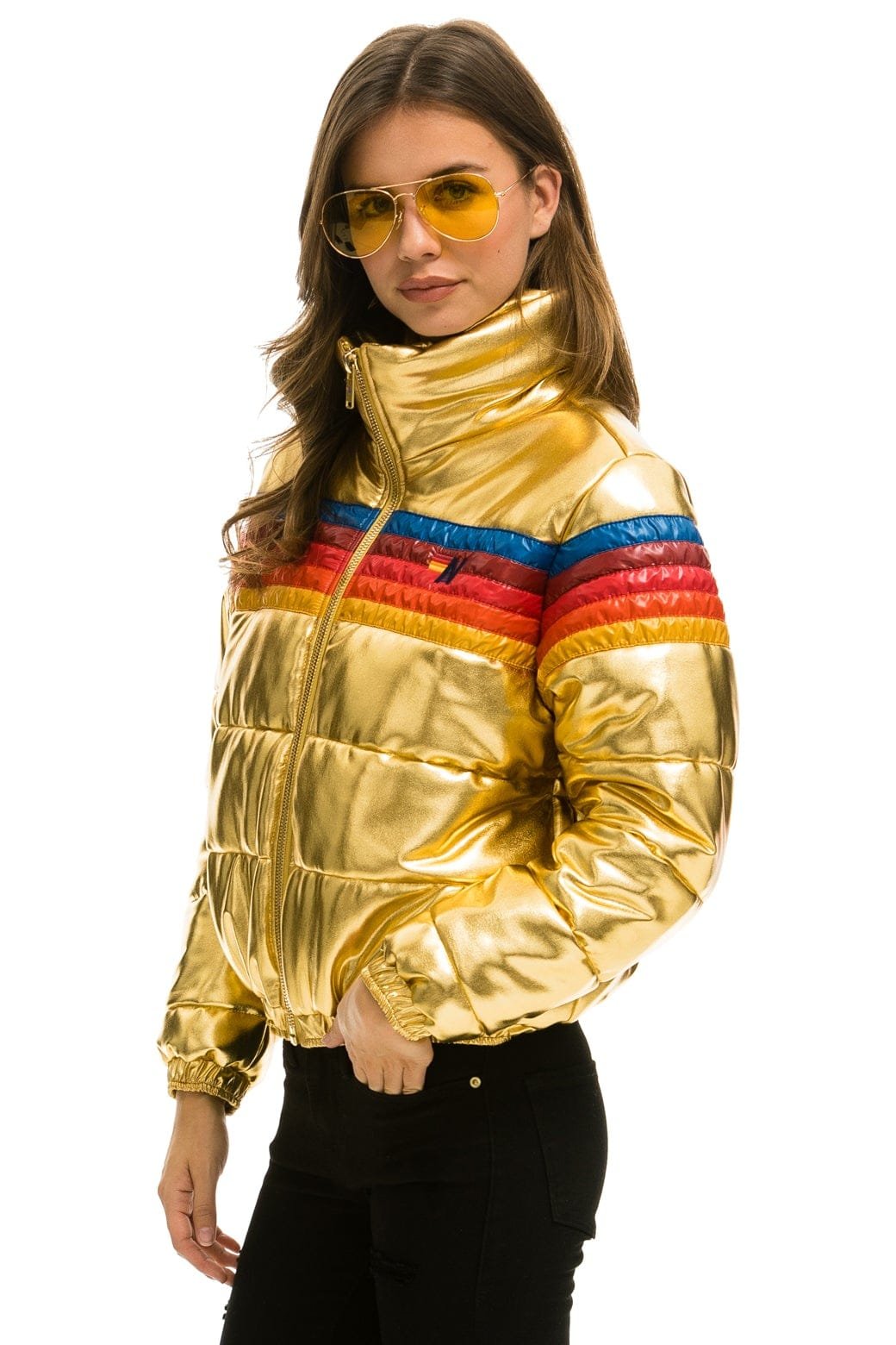 Alternative view of 5 STRIPE APRES JACKET - GLOSSY GOLD