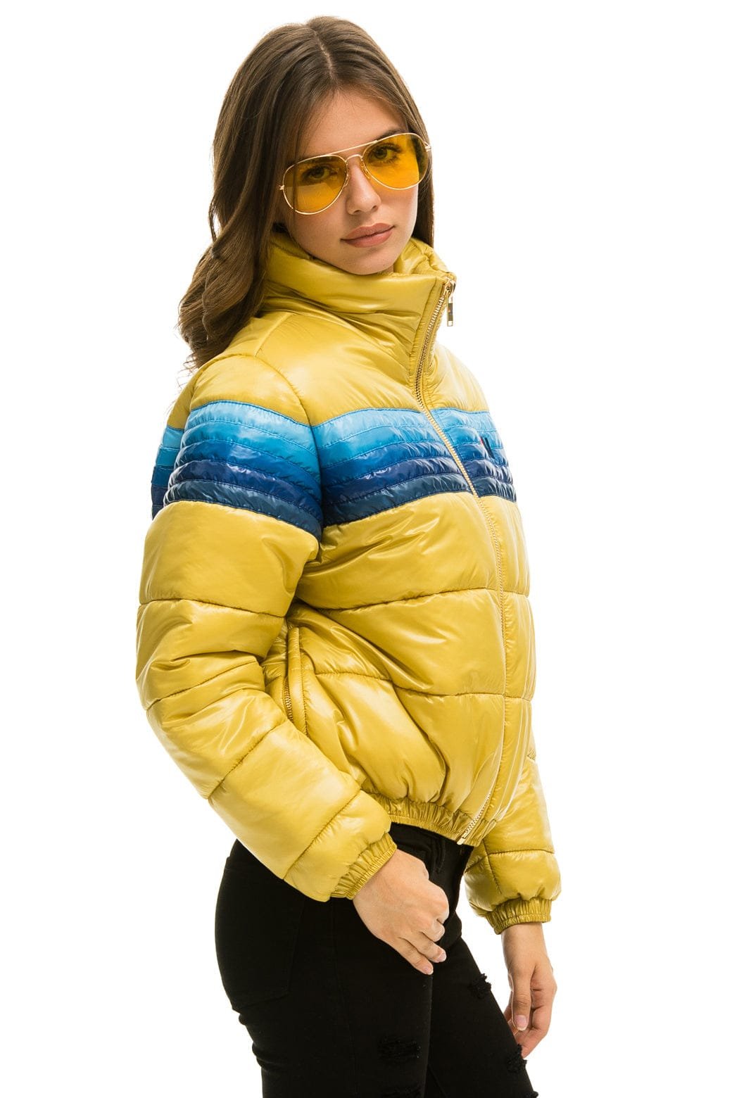5 STRIPE APRES JACKET - GLOSSY KHAKI - Image 3