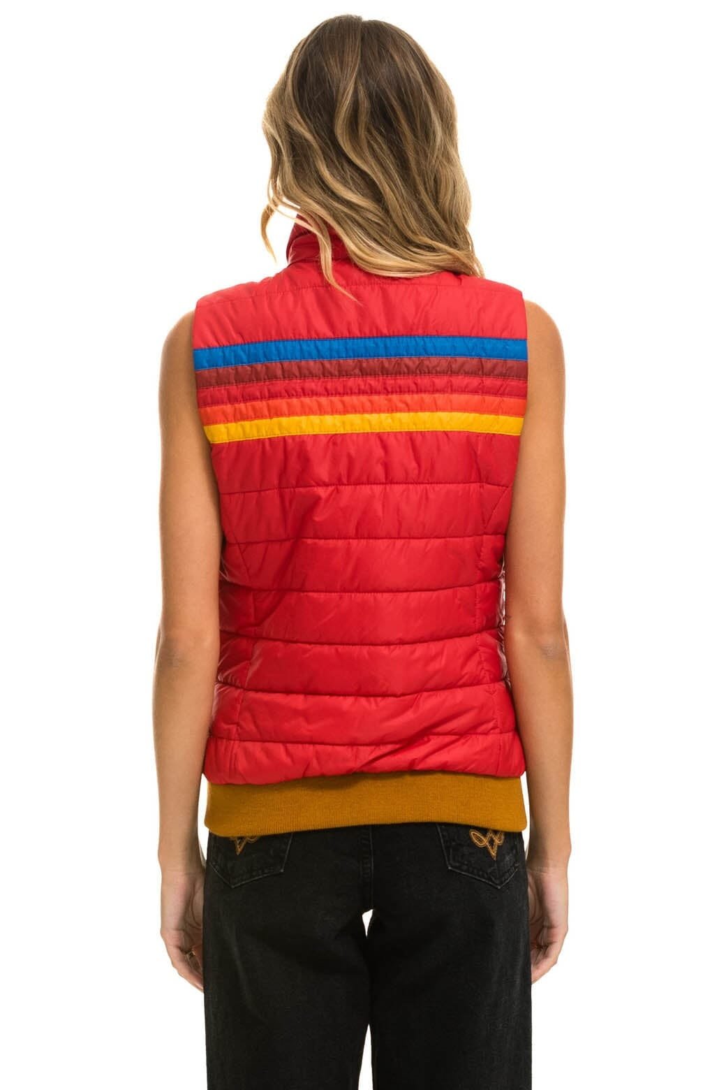 WOMEN'S 5 STRIPE VEST - CHERRY - 图片 3