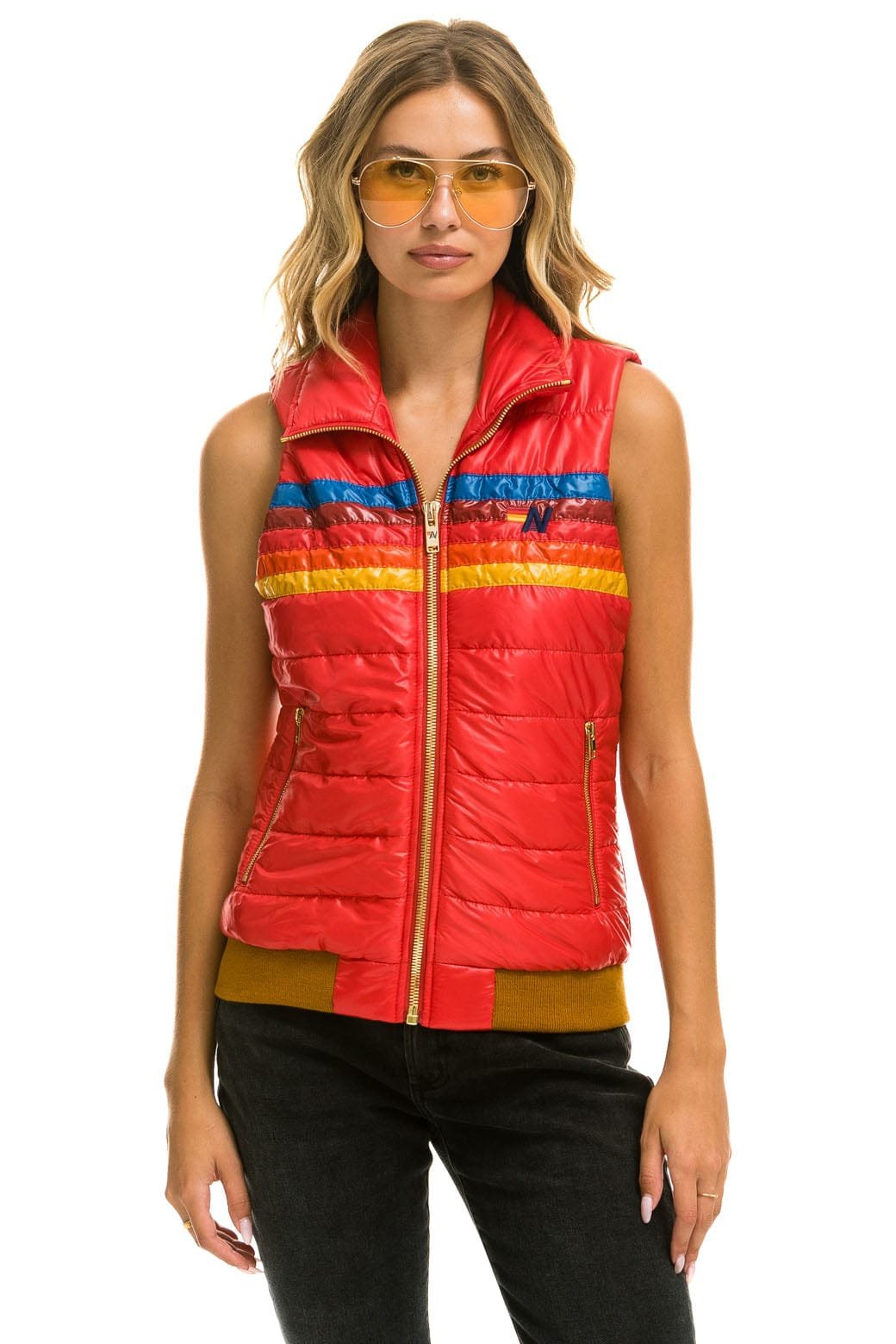 Alternative view of WOMEN'S 5 STRIPE VEST - GLOSSY CHERRY