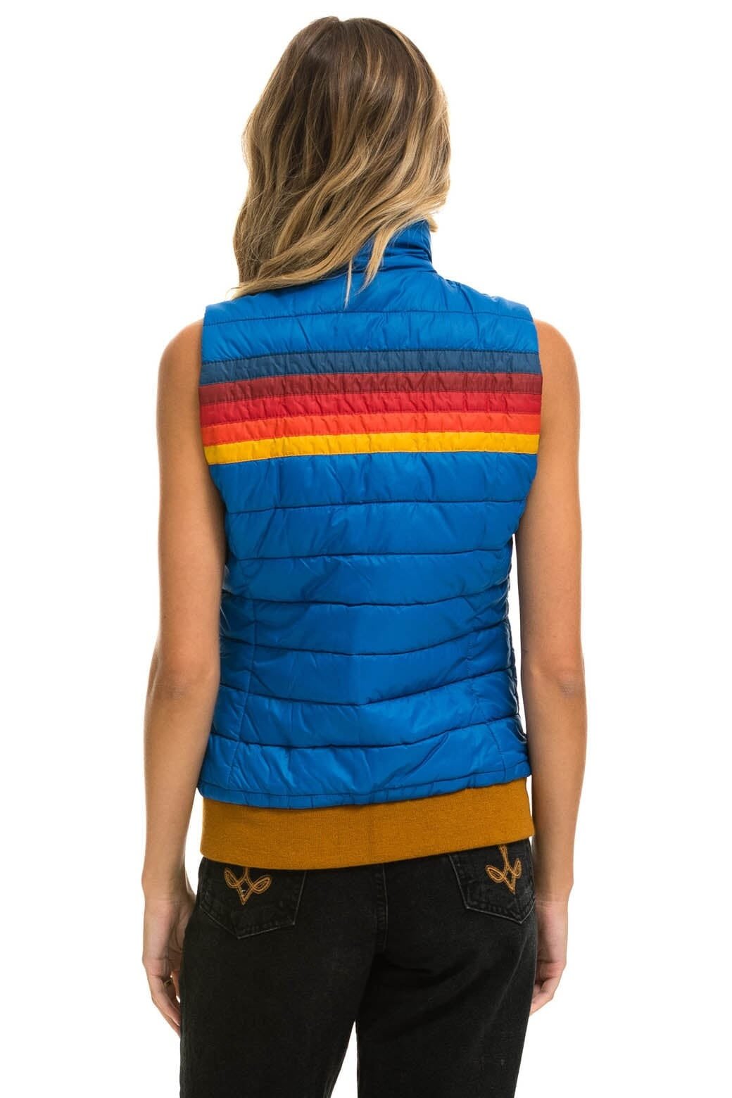 WOMEN'S 5 STRIPE VEST - SNORKEL BLUE - Image 3