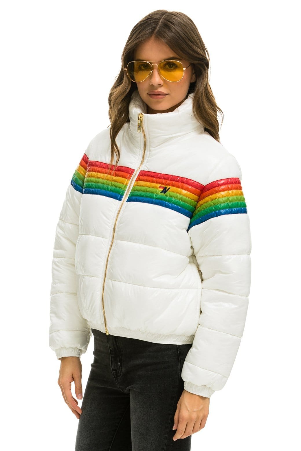 Alternative view of 6 STRIPE LUXE APRES PUFFER JACKET - GLOSSY WHITE