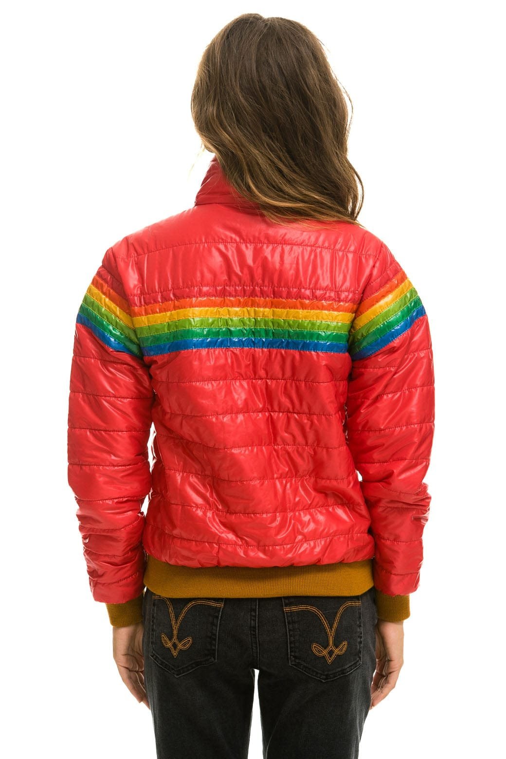 6 STRIPE JACKET - GLOSSY CHERRY - 图片 3