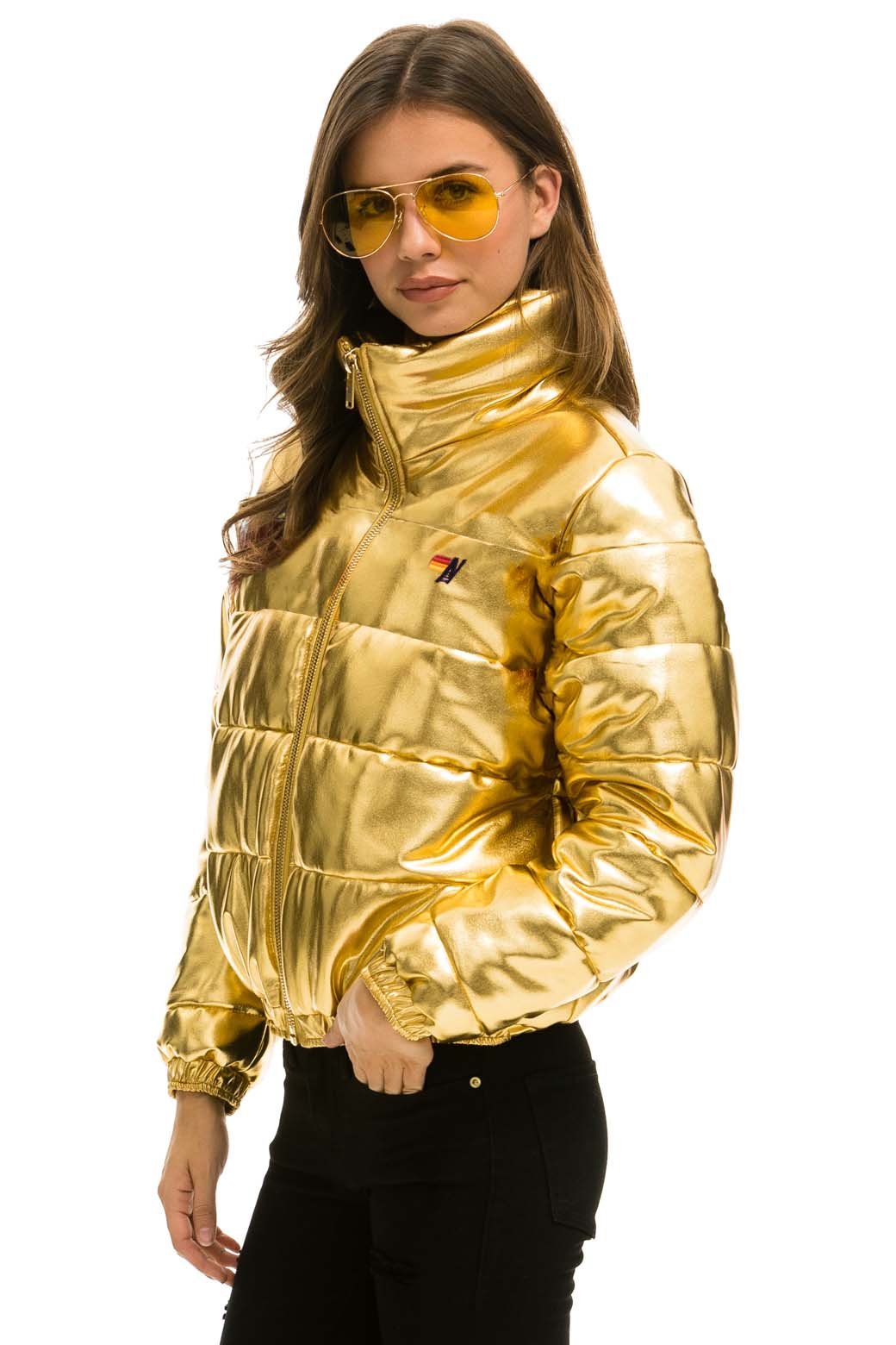 BOLT LUXE APRES PUFFER JACKET - METALLIC GOLD