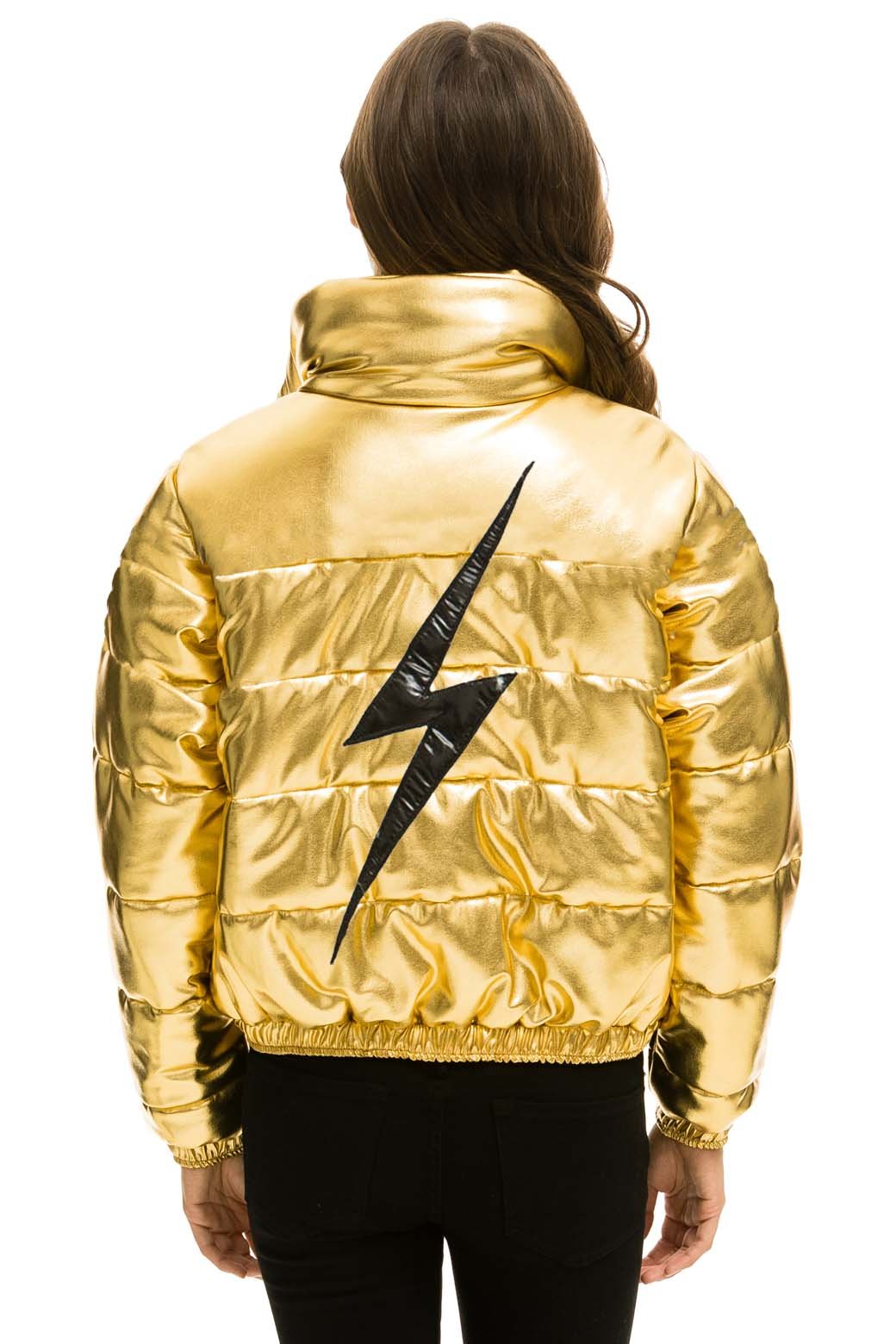 Alternative view of BOLT LUXE APRES PUFFER JACKET - METALLIC GOLD