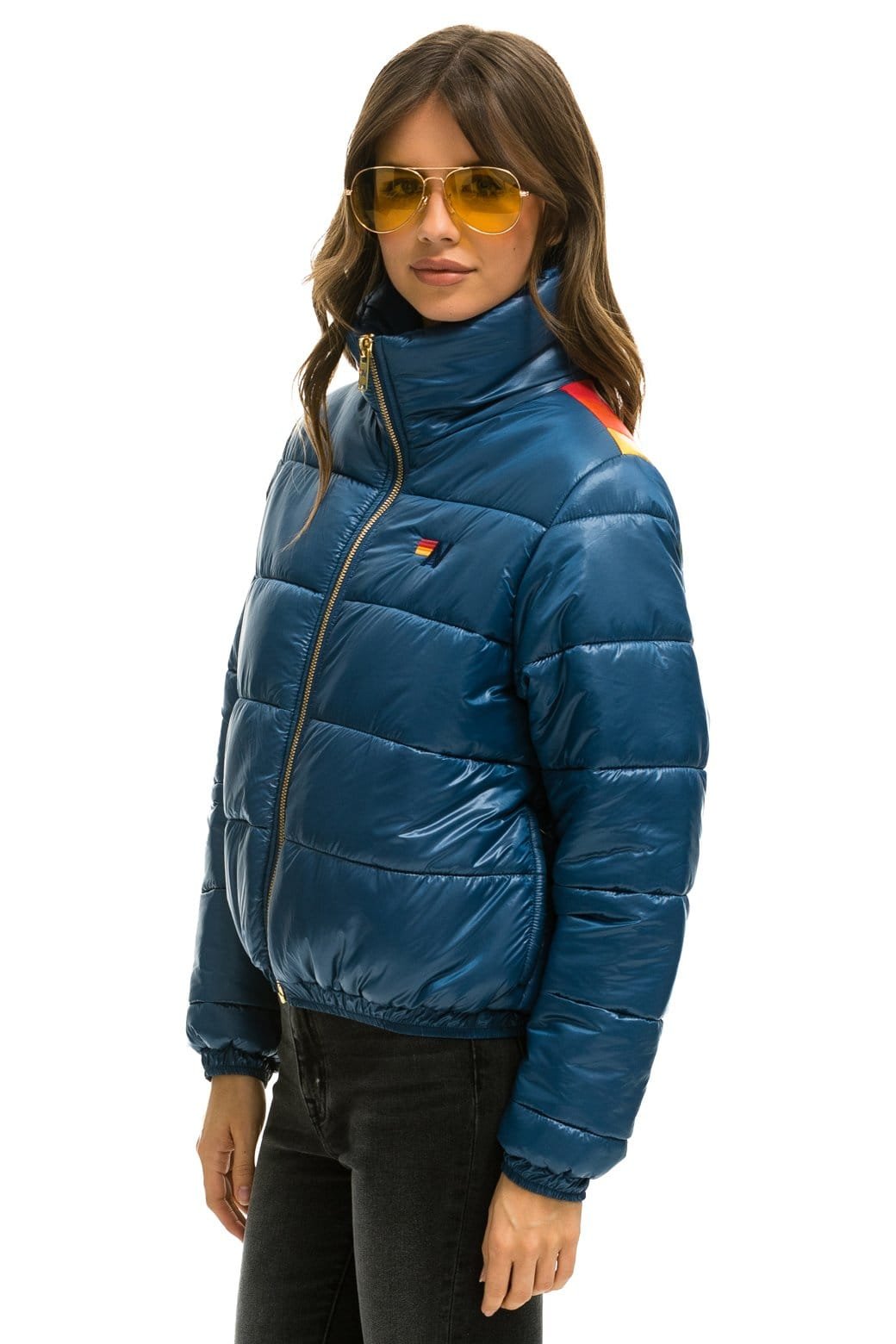 SUNBURST APRES PUFFER JACKET - GLOSSY DEEP BLUE - 图片 3
