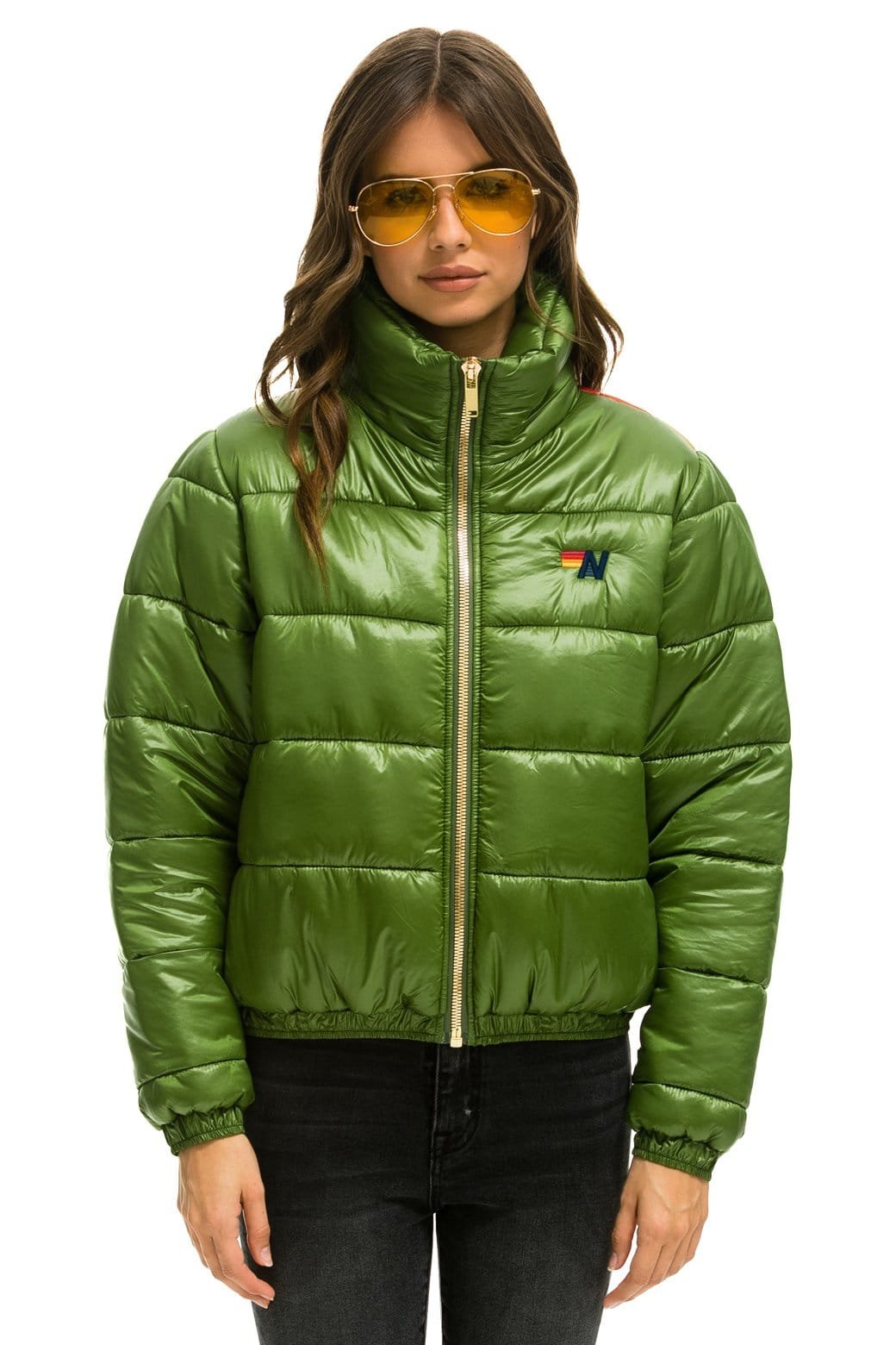 Alternative view of SUNBURST APRES PUFFER JACKET - GLOSSY GARDEN GREEN